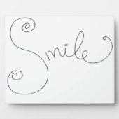 schattige glimlach doodle zwart-wit ontwerp fotoplaat (Voorkant)