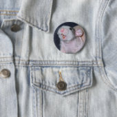 Schattige Glimlach Rat Ronde Button 5,7 Cm (In situ)
