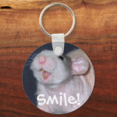 Schattige Glimlach Rat Sleutelhanger (Voorkant)