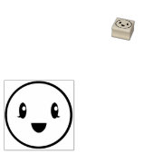 Schattige glimlach rubberstempel (Gestempeld)