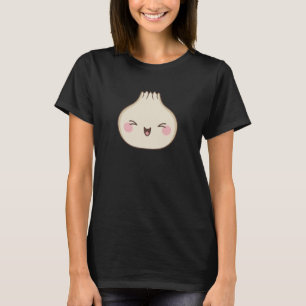 Schattige Glimlachende Bao Bun Kawaii Voedsel Kuns T-shirt
