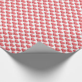 Schattige Glimlachende Hartjes Cadeaupapier (Hoek)