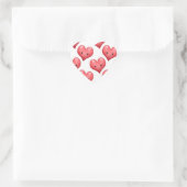 Schattige Glimlachende Hartjes Hart Sticker (Tas)
