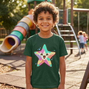 Schattige glimlachende Kawaii bab zeester met bell T-shirt