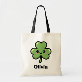 Schattige Glimlachende Klaver Tote Bag
