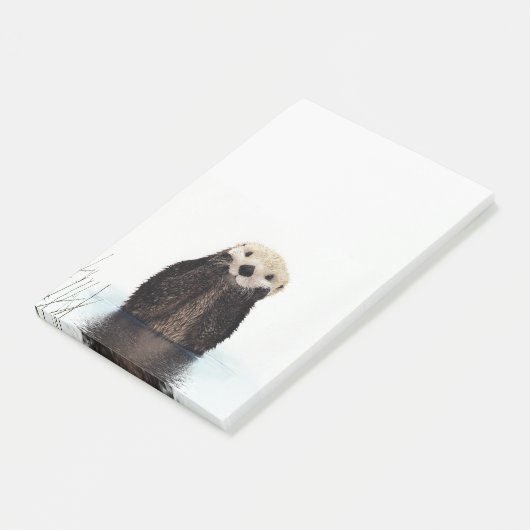 Schattige glimlende Otter in het meer Post-it® Notes (Schuin)