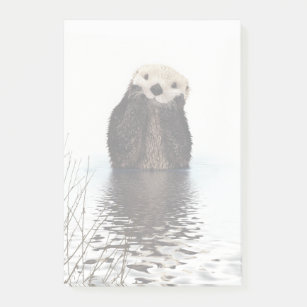 Schattige glimlende Otter in het meer Post-it® Notes