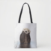 Schattige glimlende Otter in het meer Tote Bag (Voorkant)