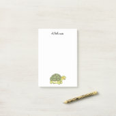 schattige glimlende schildpad post-it® notes (Op bureau)
