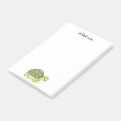 schattige glimlende schildpad post-it® notes (Schuin)