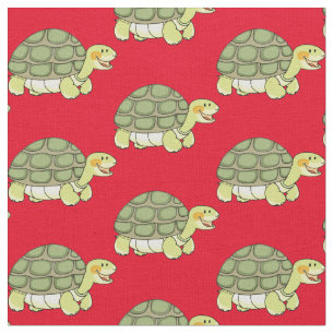 schattige glimlende schildpad stof