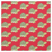 schattige glimlende schildpad stof (Swatch)