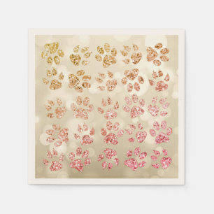 Schattige Glitter Dog-schilders, Bokeh Servet