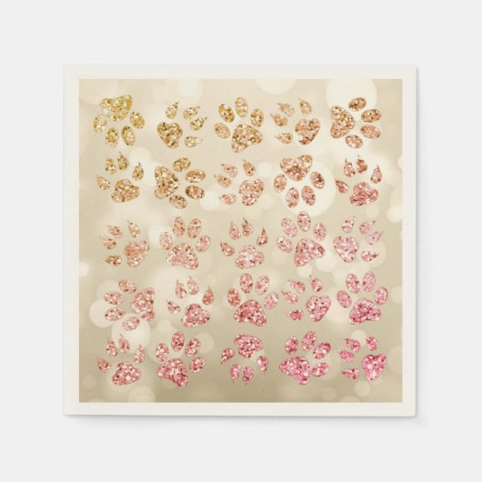 Schattige Glitter Dog-schilders, Bokeh Servet (Voorkant)