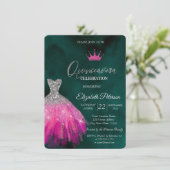 Schattige Glitter Jurk, Diamonds Green Sweet 15 In Kaart (Staand voorkant)