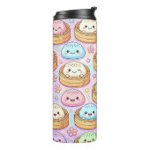 Schattige Glitter Kawaii Dumplings Thermosbeker (Gedraaid links)