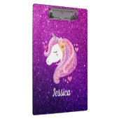 Schattige Glitter Unicorn Klembord (Rechts)