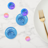 Schattige Glitterachtig blauw Dolfijnen Paars Pink Confetti (Groep)