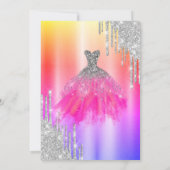 Schattige glitterdruppels, jurk Ombre Metallic Kaart (Achterkant)