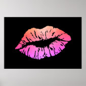 Schattige glitterlips,Kiss Poster (Voorkant)