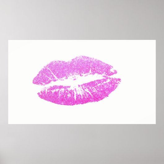 Schattige glitterlips,Kiss Poster (Voorkant)