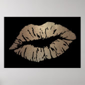 Schattige glitterlips,Kiss Poster (Voorkant)