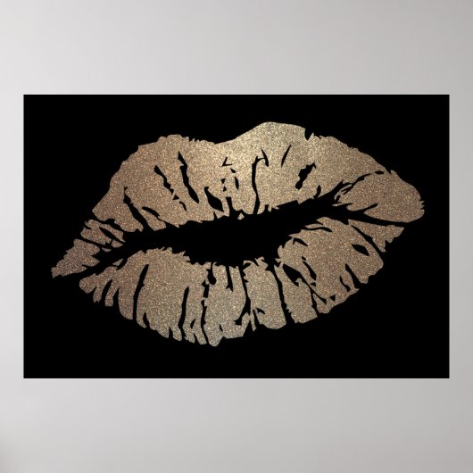 Schattige glitterlips,Kiss Poster (Voorkant)