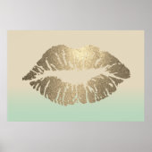 Schattige glitterlips,Kiss Poster (Voorkant)