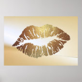 Schattige glitterlips,Kiss Poster (Voorkant)