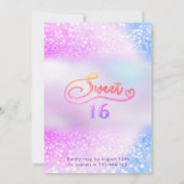 Schattige glitterscriptwaarde glam holografisch in kaart (Achterkant)