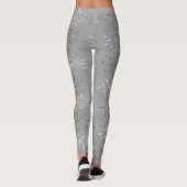 Schattige glittersnowvlokken, kerst leggings (Achterkant)