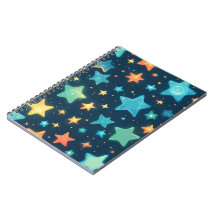 Schattige gloeiende sterren op blauw