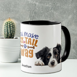 Schattige gluren Border Collie Je maakt mijn staar Mok