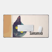 Schattige gluren Cat Design Desk Pad (Keyboard & Muis)