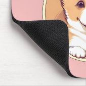 Schattige gluren Corgi Dog Muismat (Hoek)
