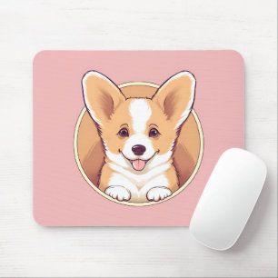 Schattige gluren Corgi Dog Muismat