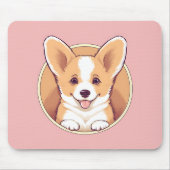 Schattige gluren Corgi Dog Muismat (Voorkant)