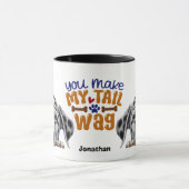 Schattige gluren Dalmatische hond je maakt mijn st Mok (Midden)