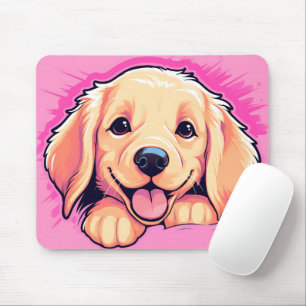 Schattige gluren Golden Retriever Dog Muismat