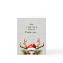 Schattige gluren grappig rendier kerst