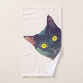 Schattige gluren kat badhanddoek set bad handdoek (Handdoek)