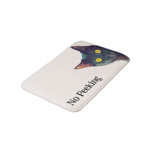 Schattige gluren kat ontwerp badmat (Gekanteld)