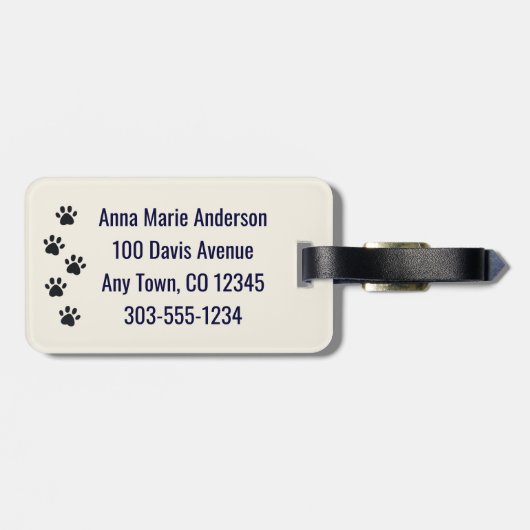 Schattige gluren kat ontwerp Bagagelabels (Achterkant horizontaal)