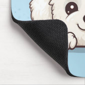 Schattige gluren poedel muismat (Hoek)