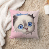 Schattige gluren Ragdoll Cat Kussen (Deken)