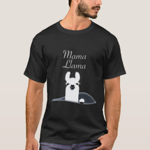 Schattige glurende baby Llama mama zwangerschap Pr T-shirt