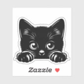 Schattige glurende kat sticker (Vel)
