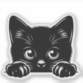 Schattige glurende kat sticker (Voorkant)