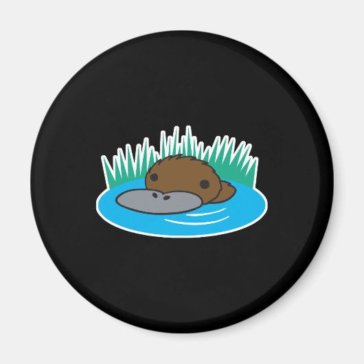 schattige glurende vogelbekdier magneet (Voorkant)