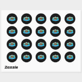 schattige glurende vogelbekdier ronde sticker (Vel)